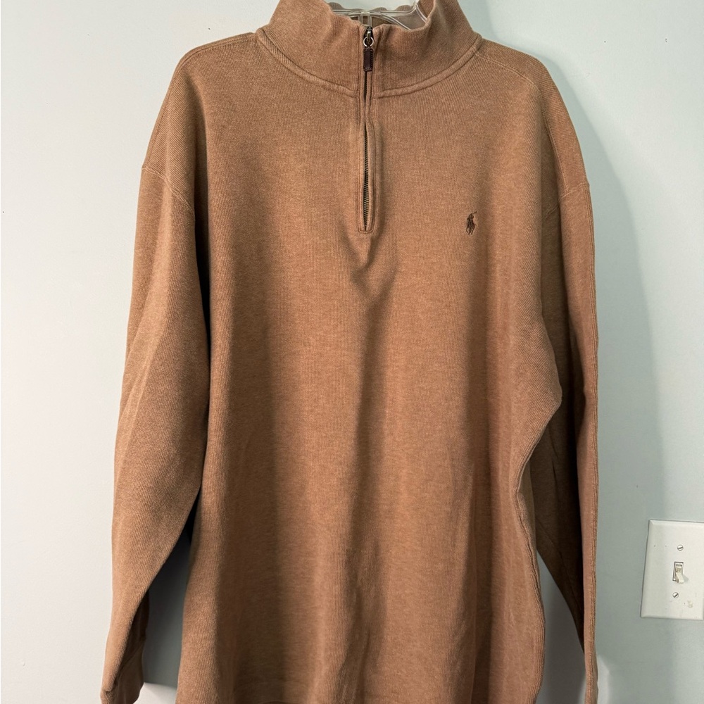 Polo Ralph Lauren Tan Zip-Up Sweater